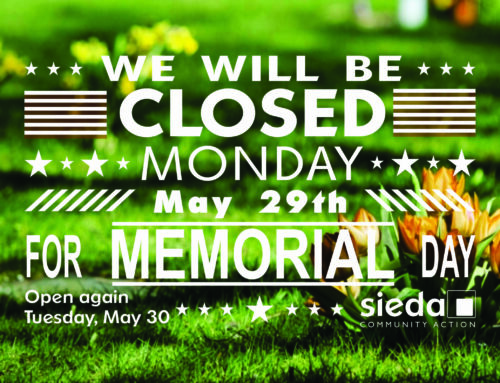 Sieda Closed For Memorial Day