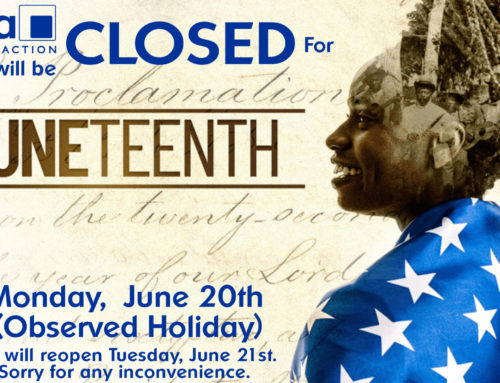 Closed for Juneteenth on the June 20